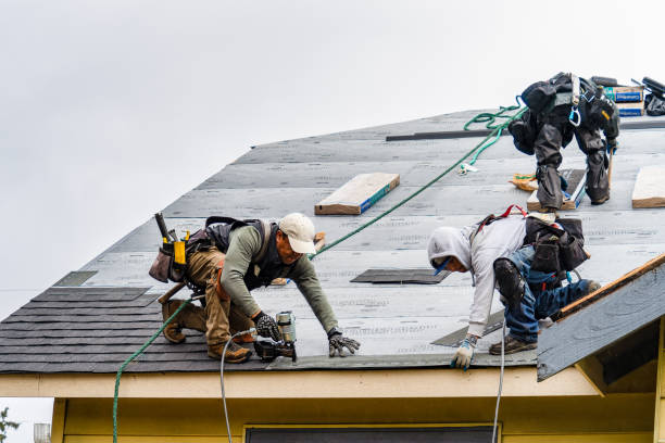 Professional Gutter Installation technician working in Osceola, WI